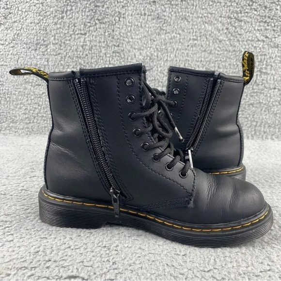 DR MARTENS X KEITH HARING 1460Y BOOTS TODDLER SIZE 2 KIDS LEATHER LACE UP PRINT - Picture 12 of 16